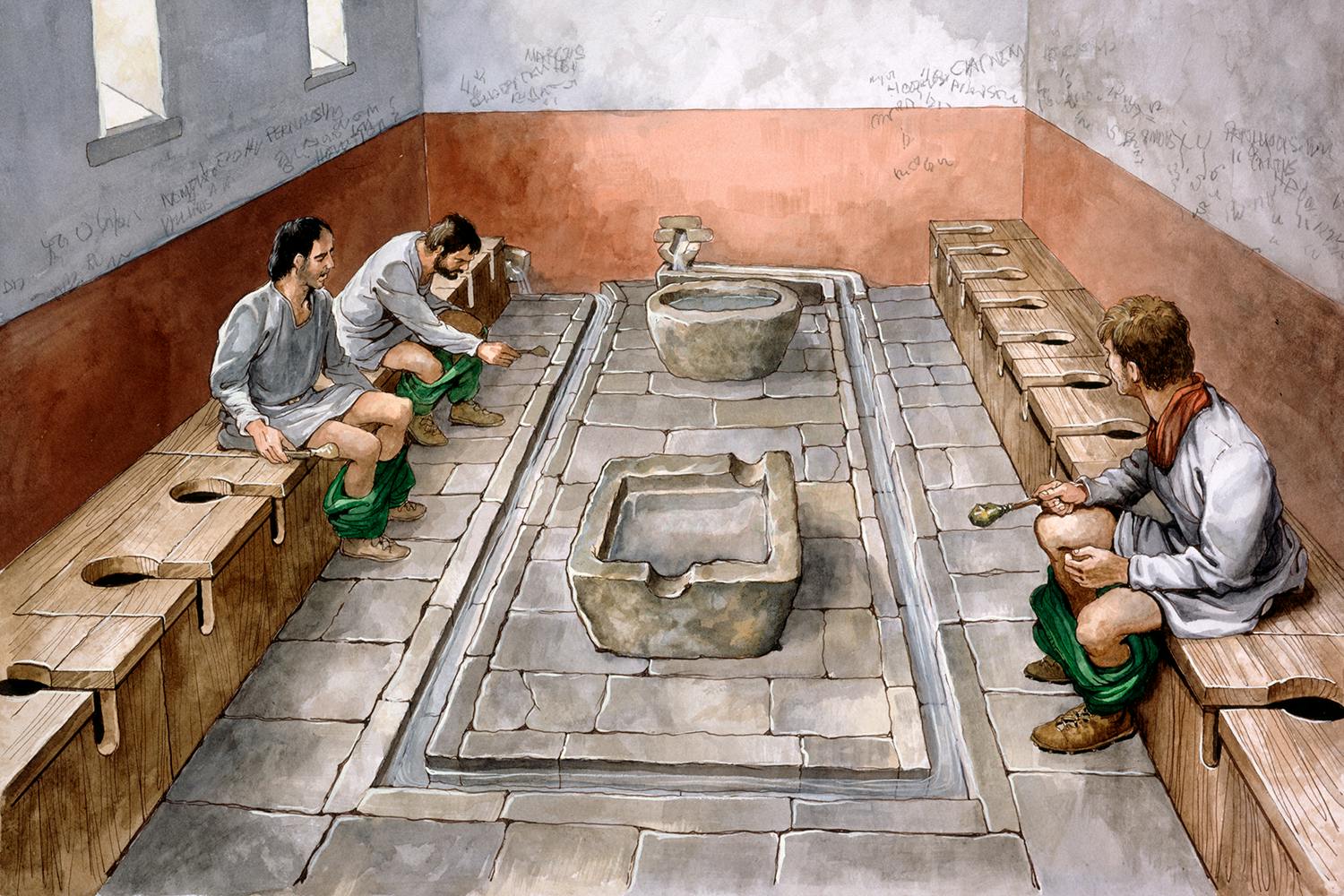 romersk toalett england antiken